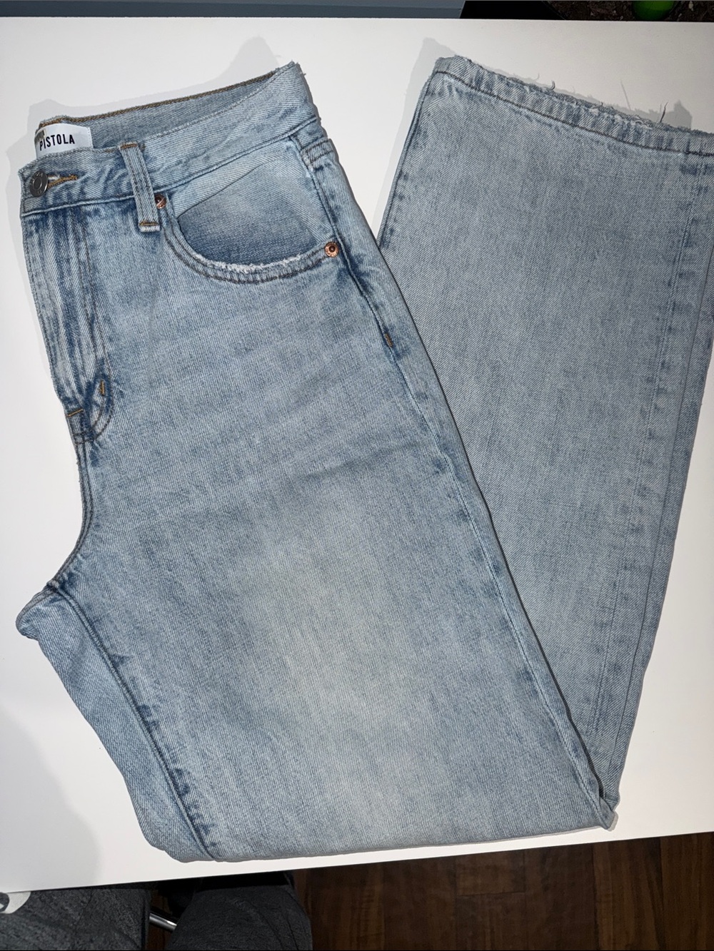 pistola Light Wash Wide Leg Jeans woman